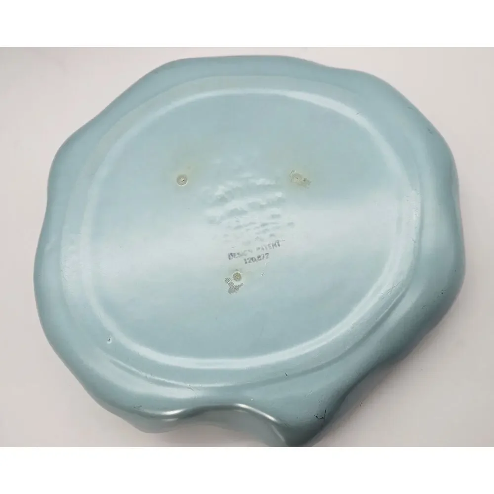 Vintage Metlox PoppyTrail Blue & Yellow Free Form Centerpiece Bowl MCM USA